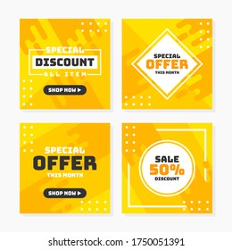 Sale post collection set vector