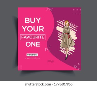 Sale Post Social Media  Banner Template Design