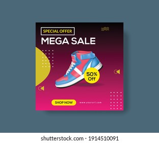 Sale Post Social Media Shoes Banner Design