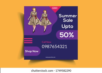 Sale Post Web Banner Design 