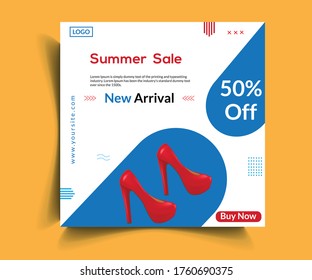 Sale Post Web Banner Template Design