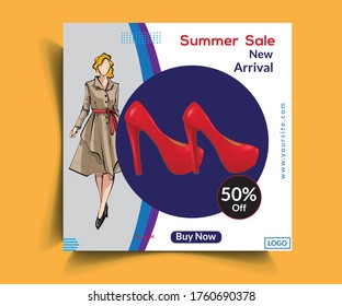 Sale Post Web Banner Template Design