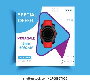 Sale Post Web Banner Template Design