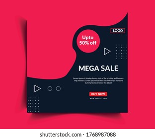 Sale Post Web Banner Template Design