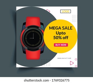 Sale Post Web Banner Template Design