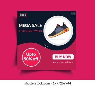 Sale Post Web Banner Template Design