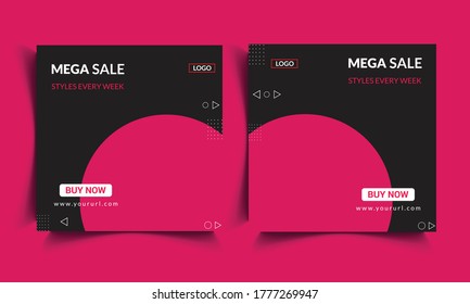 Sale Post Web Banner Template Design