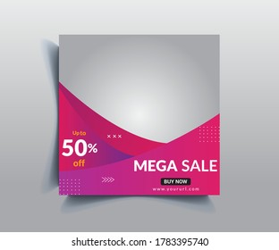 Sale Post Web Banner Template Design