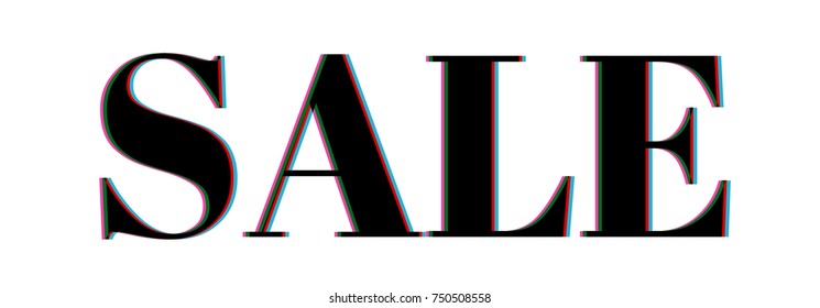 Sale poster 3d effect. Vector
