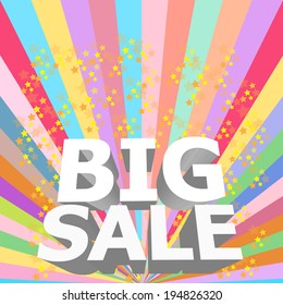 Sale poster with 3D text 