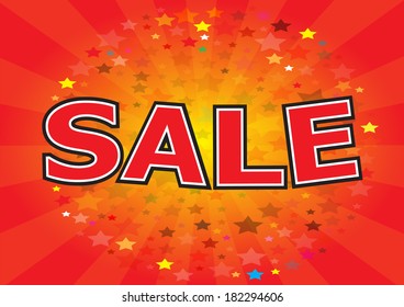 Sale poster with abstract background