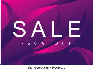 Sale poster with abstract background pattern/ Vector art background