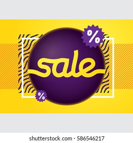 Sale poster, banner.