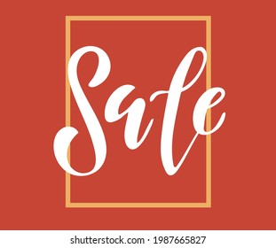 Sale poster or banner for fall shopping, text for autumnal design for promo poster