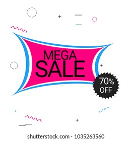 Sale poster, banner or flyer design.