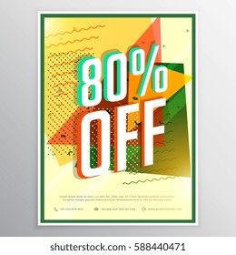 sale poster banner flyer design concept