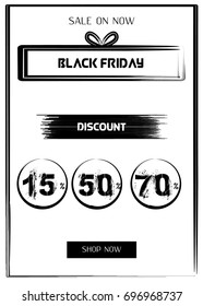 Sale poster of black friday
