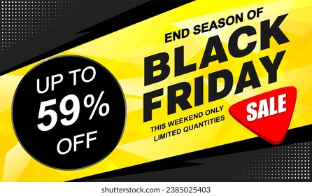 Sale poster of black Friday up to 59 percent off