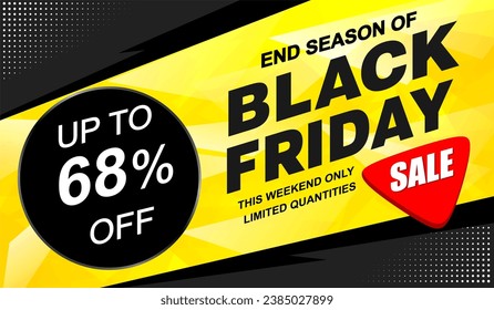 Sale poster of black Friday up to 68 percent off