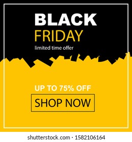 Sale poster of black friday banner template vector