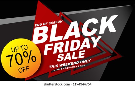 Sale poster of black friday design template 