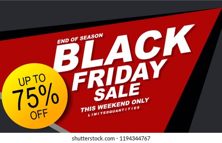Sale poster of black friday design template 
