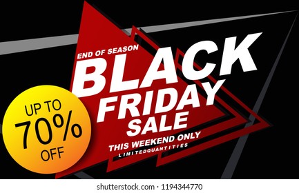 Sale poster of black friday design template 