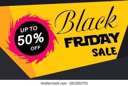 Sale poster of black friday for social media. Vector illustration