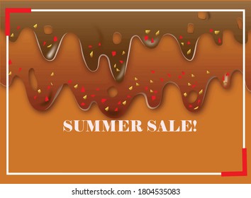 sale poster with chocolate design background for posters,flyers