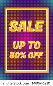 Sale poster. Comic book style sale banner. Vector.