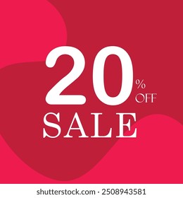 sale poster design 20% off color design background 