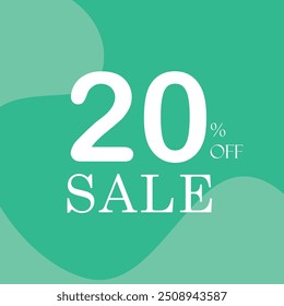 sale poster design 20% off color design background 