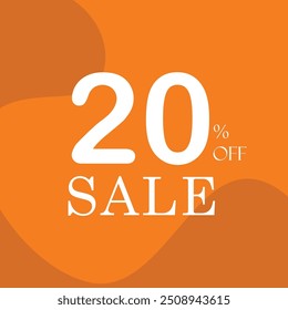 sale poster design 20% off color design background 