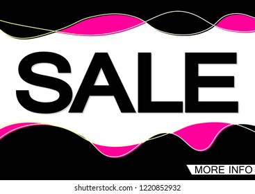 Sale poster design template, vector illustration