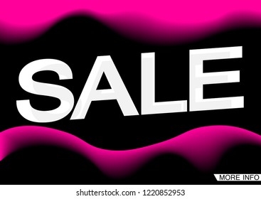 Sale poster design template, vector illustration