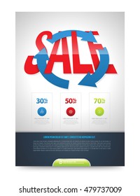 Sale poster design template vector. Vector illustration for promotion advertising.