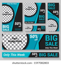 sale poster discount promotion any size. social media template for content. vector illustration 