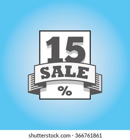 Sale poster, discount tag