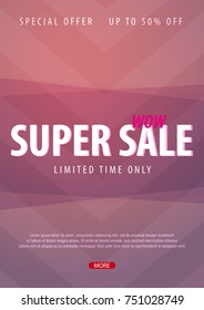 Sale poster or Flyer design. Discount background for the online store, shop, promotional leaflet, poster, banner. Vector illustration