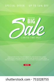 Sale poster or Flyer design. Discount background for the online store, shop, promotional leaflet, poster, banner. Vector illustration
