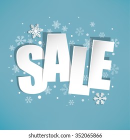 Cartel de venta con malla gradiente, ilustración vectorial