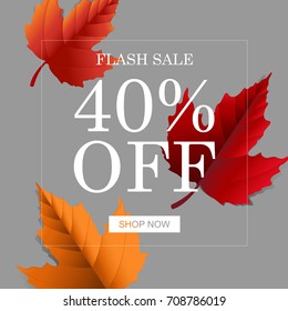 Sale Poster Gradient Mesh, Vector Illustration