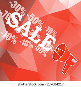 Sale poster with percent discount