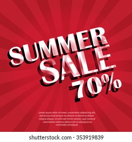 Sale poster with percent discount