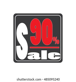 Sale poster with percent discount