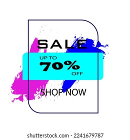Sale poster with percent discount. Sale Shopping banner