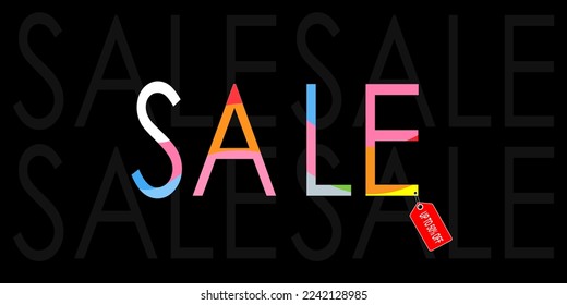 Sale poster with percent discount. Sale Shopping banner	