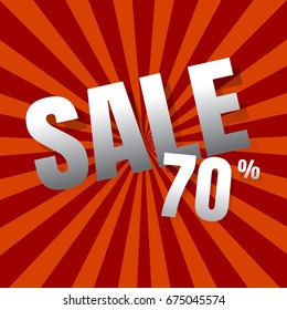 Sale poster with percent discount. vector. illustration. shopping. big sale. hot sale. super sale. background