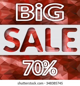Sale poster with percent discount.Typography Vector Background. 