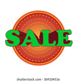 Sale poster. Price label.